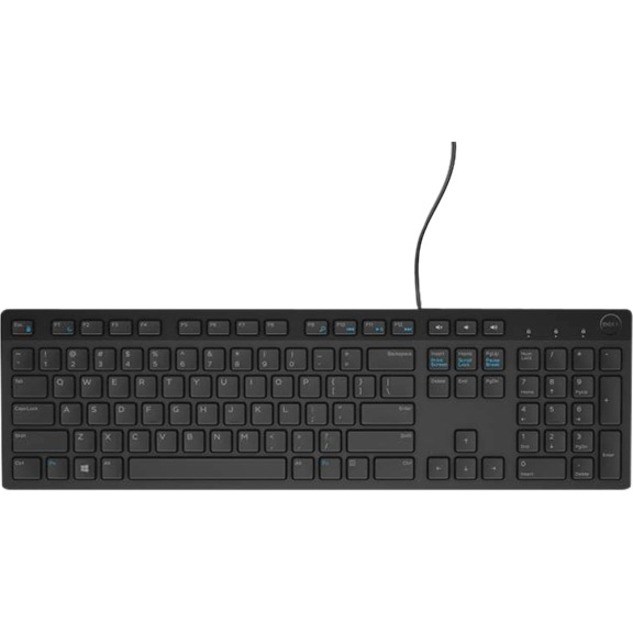 Dell KB216 Keyboard - Cable Connectivity - USB Interface - English (UK) - QWERTY Layout - Black