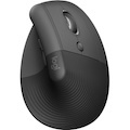 Logitech Lift Mouse - Bluetooth/Radio Frequency - USB Type A - Optical - 6 Button(s) - 4 Programmable Button(s) - Graphite