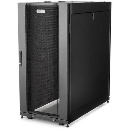 StarTech.com 4-Post 25U Server Rack Cabinet, 19" Data Rack Cabinet for Computer / IT Equipment, Home Network Rack, Half Height Server Rack