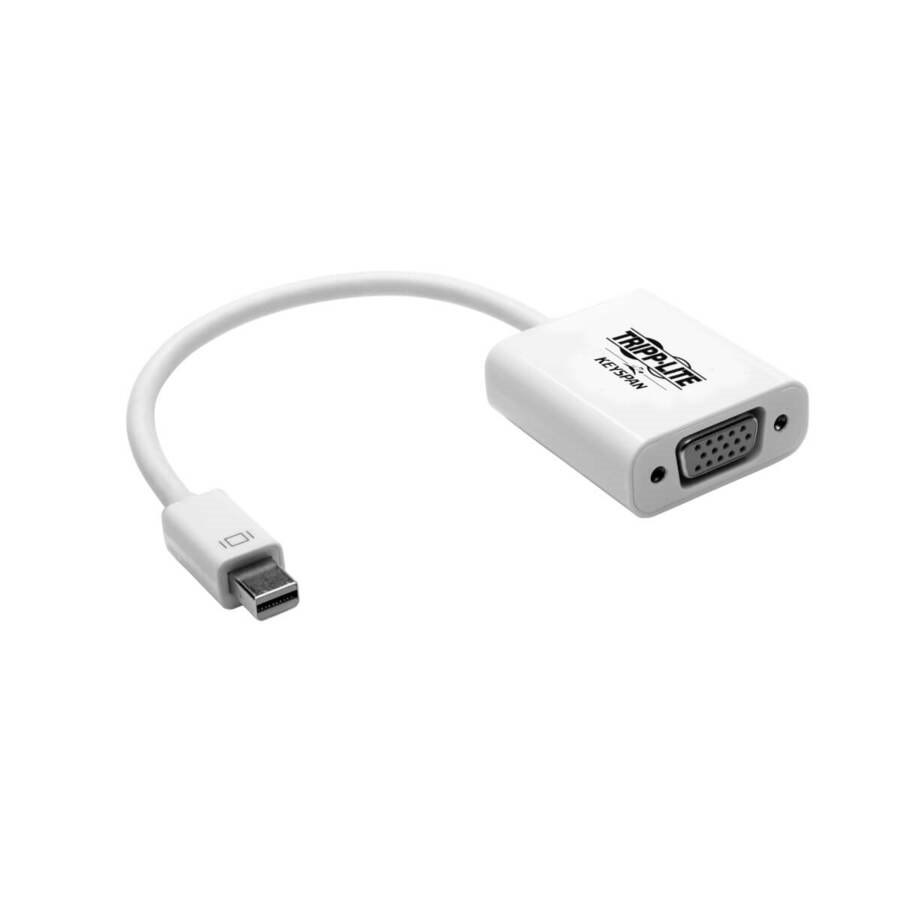 Tripp Lite by Eaton Keyspan Mini DisplayPort to Active VGA Adapter, Video Converter, DP1.2, (M/F), White, 6-in. (15.24 cm)