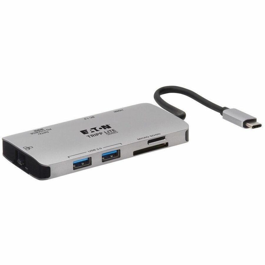 Eaton Tripp Lite Series USB-C Dock - 4K HDMI, USB 3.x (5Gbps), USB-A/C Hub Ports, GbE, Memory Card, 100W PD Charging