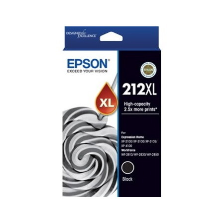 Epson 212XL Original High Yield Inkjet Ink Cartridge - Black - 1 Pack