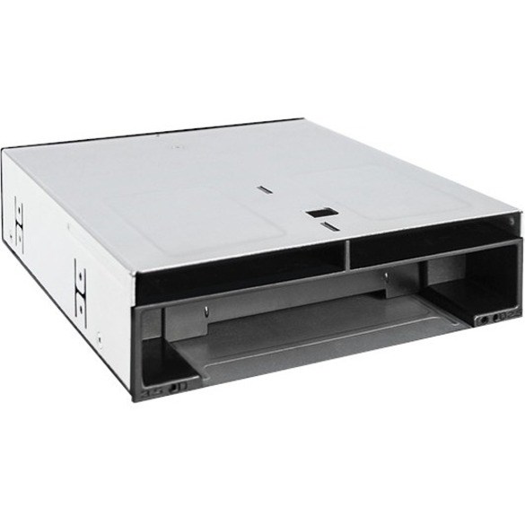 Icy Dock FlexiDOCK MB095SP-B Drive Enclosure for 5.25" SATA/600 - Serial ATA/600 Host Interface Internal - Black, Silver