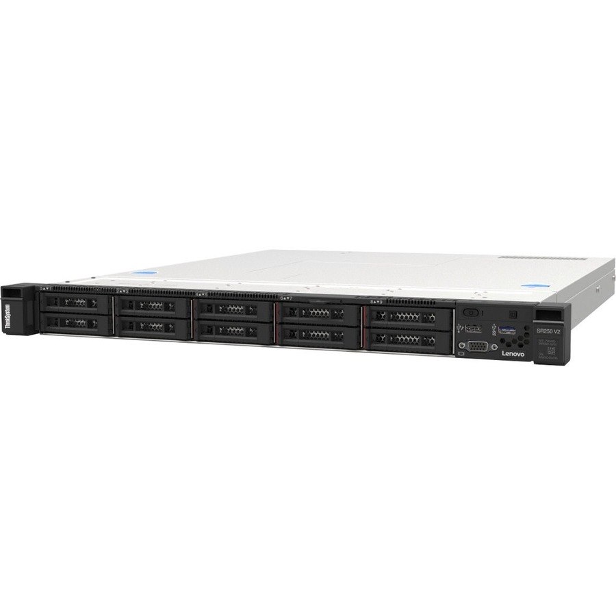 Lenovo ThinkSystem SR250 V2 7D7QA03DAU 1U Rack Server - 1 x Intel Xeon E-2324G 3.10 GHz - 16 GB RAM - Serial ATA Controller