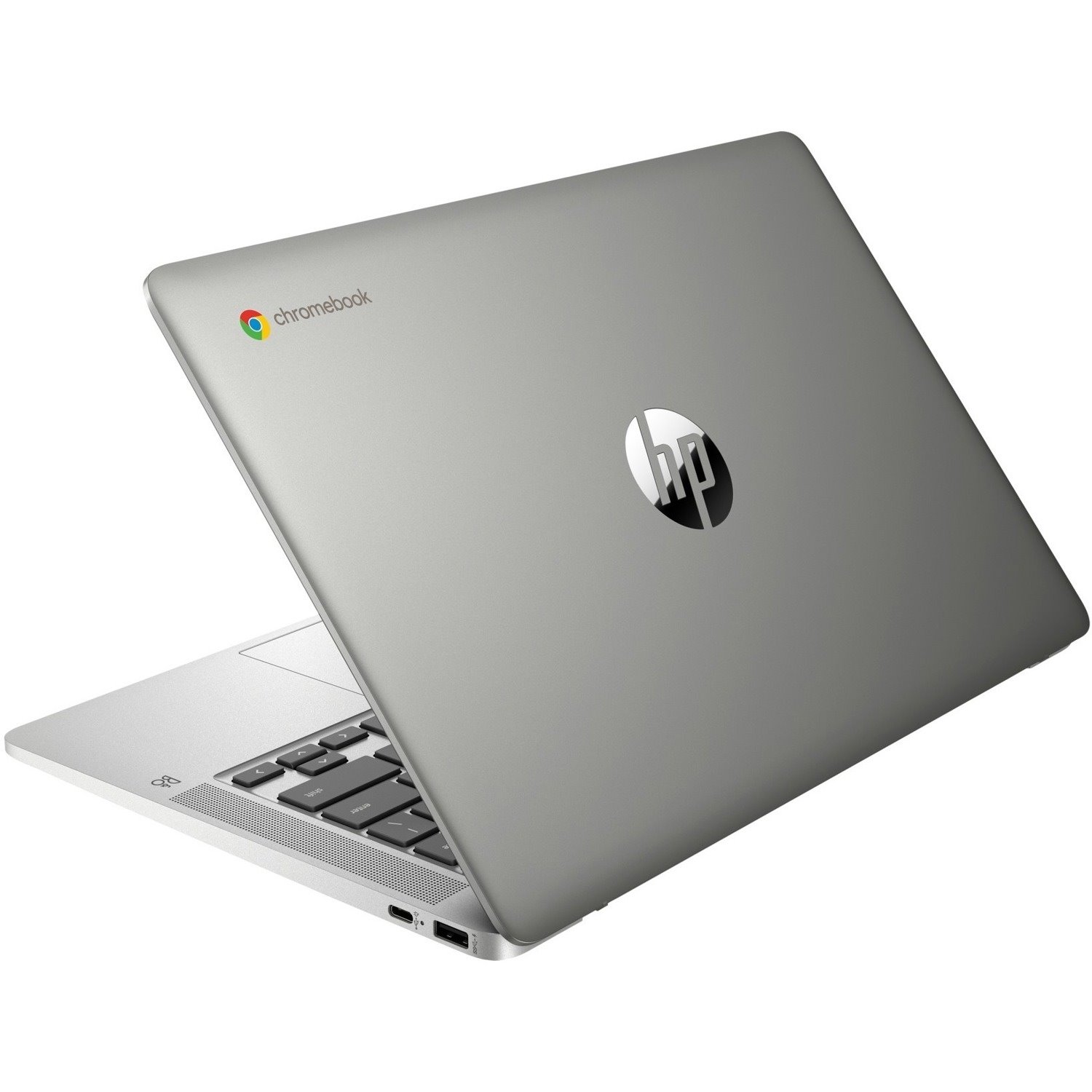 HP Chromebook 14a-na0000 14a-na0200nr 14" Chromebook - HD - 1366 x 768 - Intel Celeron N4120 Quad-core (4 Core) - 4 GB Total RAM - 4 GB On-board Memory - 64 GB Flash Memory - Mineral Silver, Natural Silver