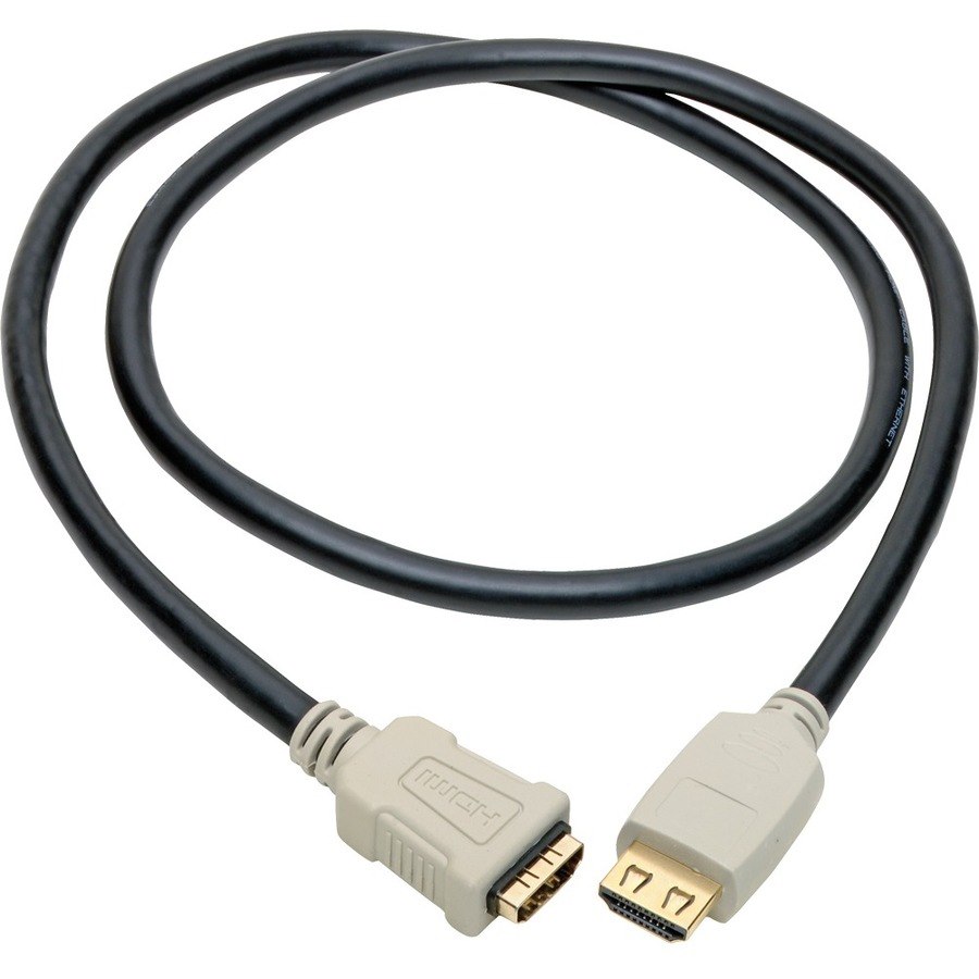 Eaton Tripp Lite Series High-Speed HDMI Extension Cable (M/F) - 4K 60 Hz, HDR, 4:4:4, Gripping Connector, 3 ft.