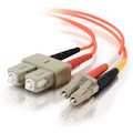 C2G-3m LC-SC 50/125 OM2 Duplex Multimode Fiber Optic Cable (TAA Compliant) - Orange