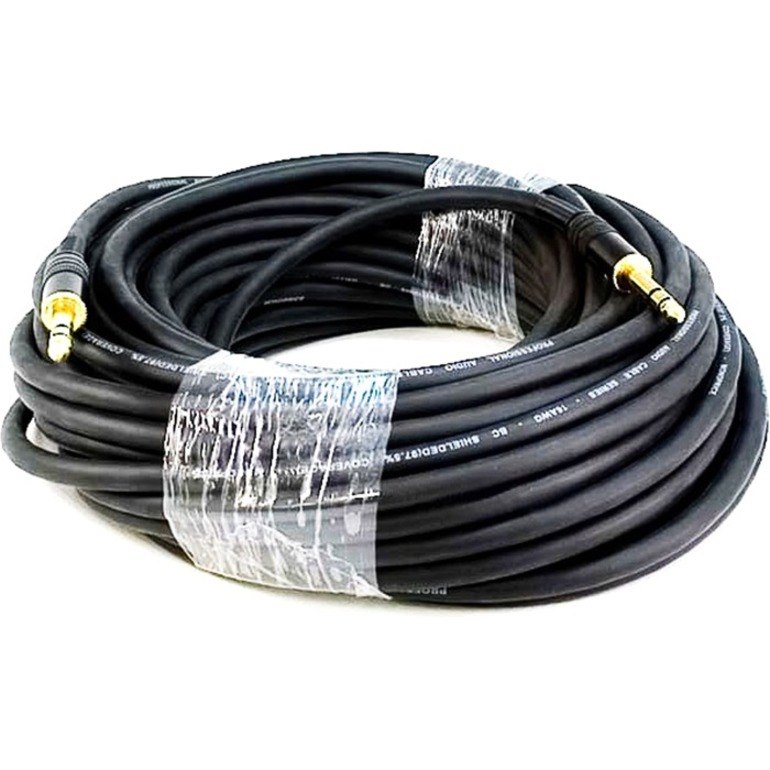 Monoprice 75ft Premier Series 1/4-inch (TRS) Male to Male 16AWG Cable (Gold Plated)