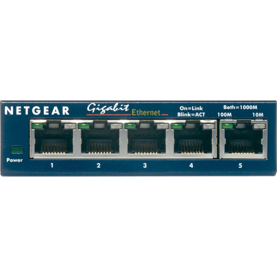 Netgear GS105GE 5 Ports Ethernet Switch - Gigabit Ethernet - 10/100/1000Base-T