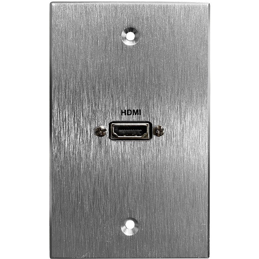 Comprehensive HDMI Pass-Through Single Gang Aluminum Wall Plate with Pigtail