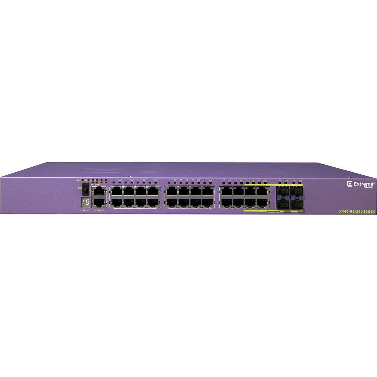 Extreme Networks Summit X440-G2 X440-G2-24t-10GE4 24 Ports Manageable Ethernet Switch - Gigabit Ethernet - 10/100/1000Base-T, 1000Base-X