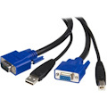 StarTech.com 10 ft 2-in-1 Universal USB KVM Cable - Video / USB cable - HD-15, 4 pin USB Type B (M) - 4 pin USB Type A, HD-15 - 10