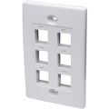 Intellinet Network Solutions 6 Outlet Wall Plate, White