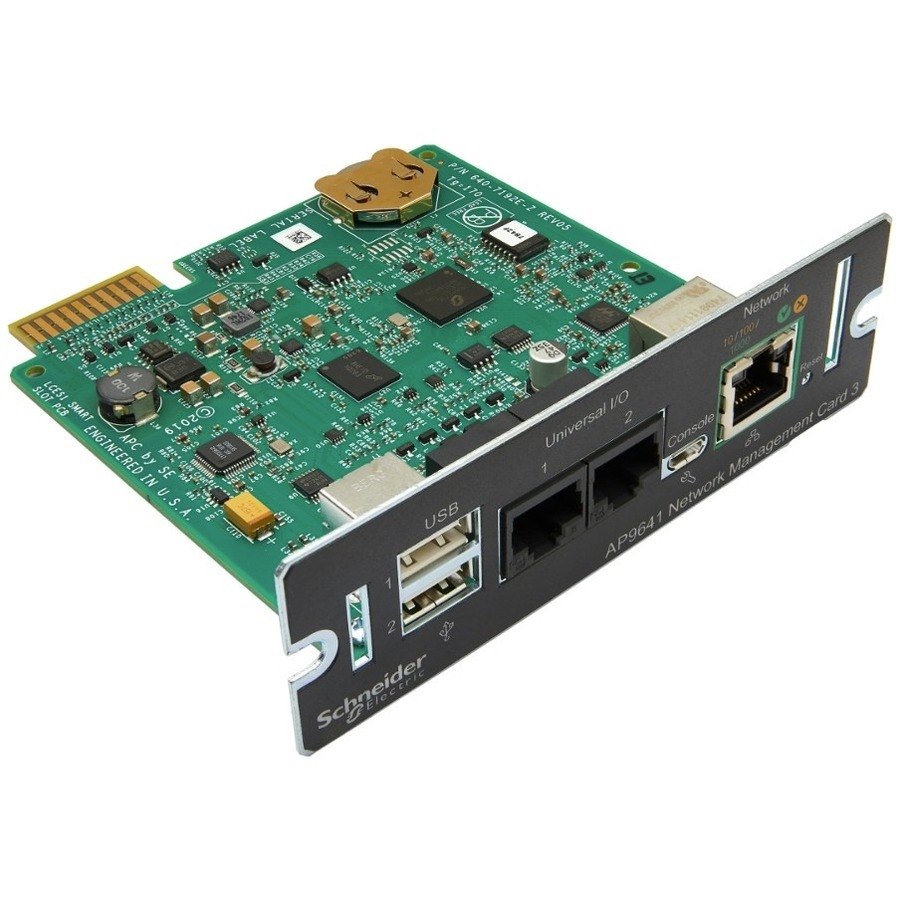 AP9641 - APC UPS Network Management Card (Advanced) includes temperature sensor for environmental monitoring