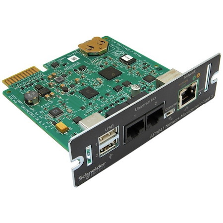 AP9641 - APC UPS Network Management Card (Advanced) includes temperature sensor for environmental monitoring
