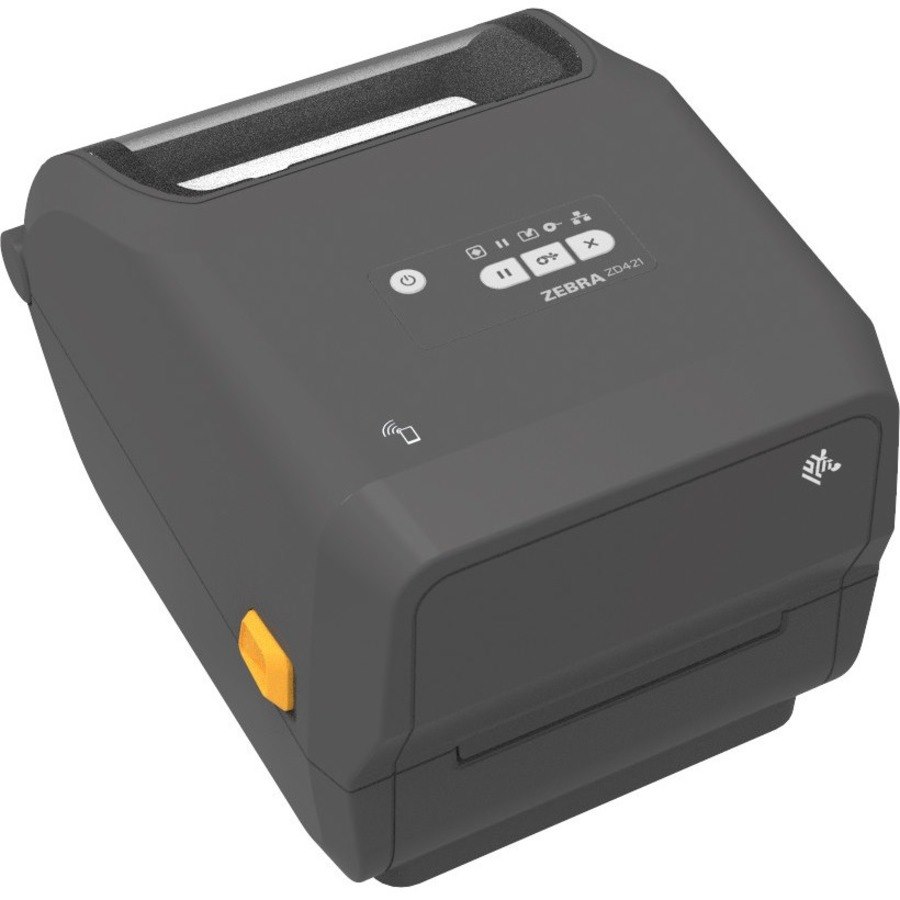 Zebra ZD421t Desktop Thermal Transfer Printer - Monochrome - Label/Receipt Print - USB - USB Host - Bluetooth - Wireless LAN - Near Field Communication (NFC) - EU, UK - Grey