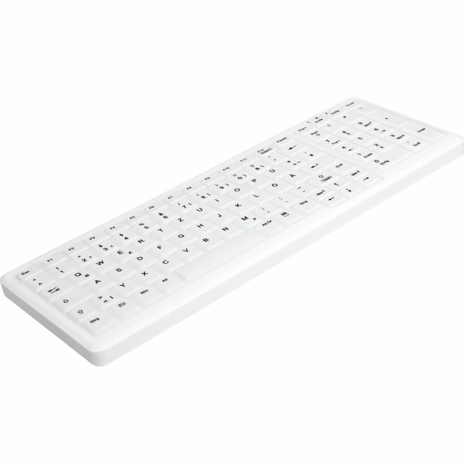 CHERRY AK-C7000 Keyboard - Wired/Wireless Connectivity - USB 1.1 Interface - White