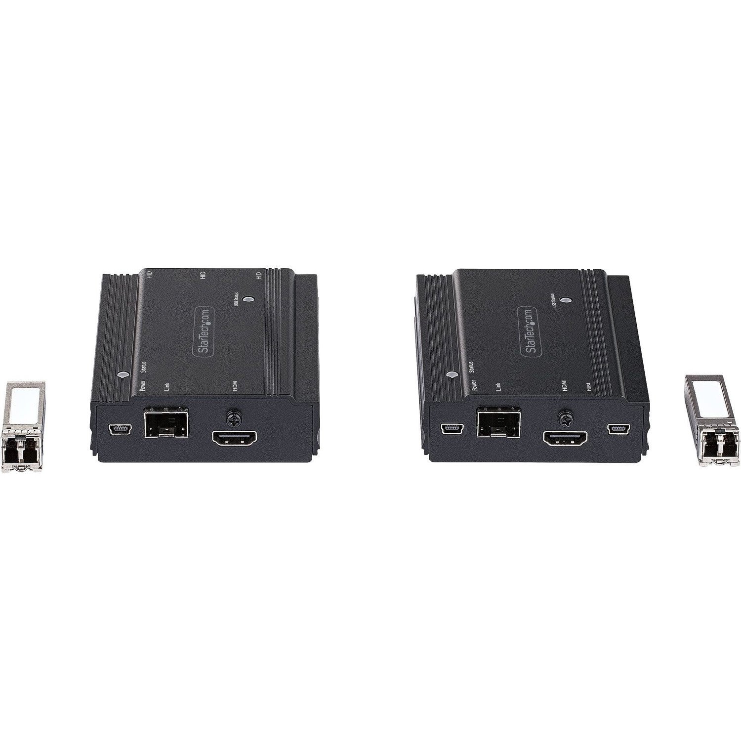 StarTech.com 4K HDMI KVM Extender over Fiber, HDMI Video & USB over Fiber, up to 984ft/300m (MultiMode), 10G MMF SFP+ Modules