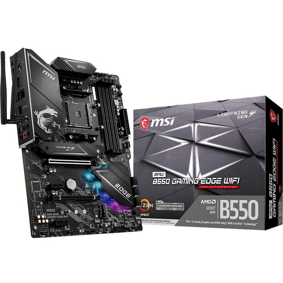 MSI MPG B550 GAMING EDGE WIFI Desktop Motherboard - AMD B550 Chipset - Socket AM4 - ATX