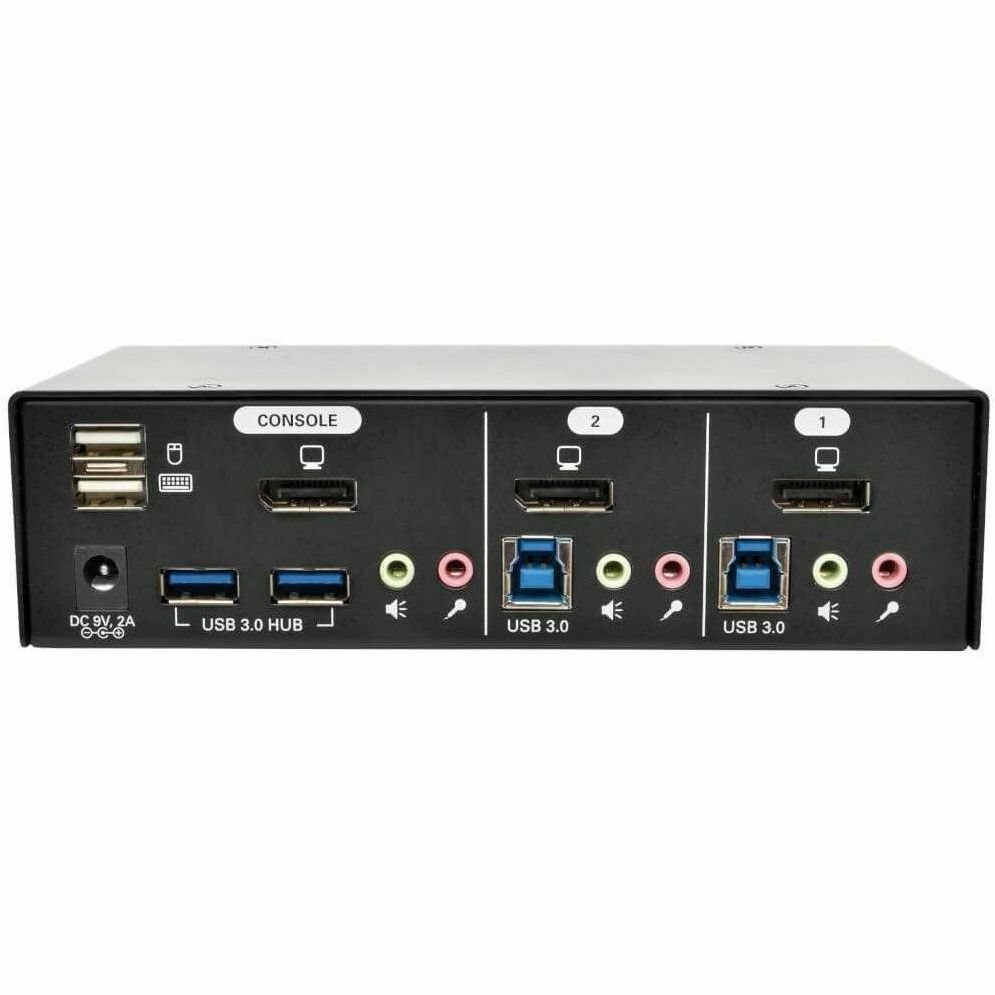 Eaton Tripp Lite Series 2-Port DisplayPort KVM Switch with Audio, Cables and USB 3.0 SuperSpeed Hub