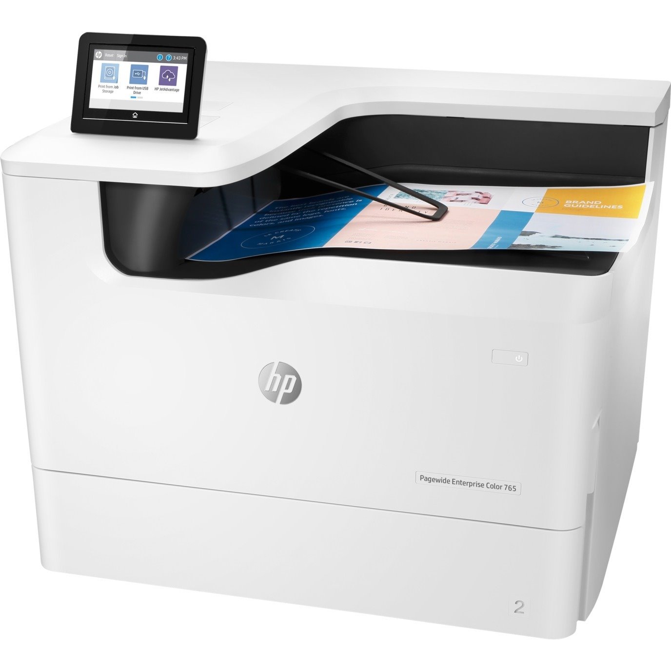 HP PageWide Enterprise 765dn Desktop Page Wide Array Printer - Color