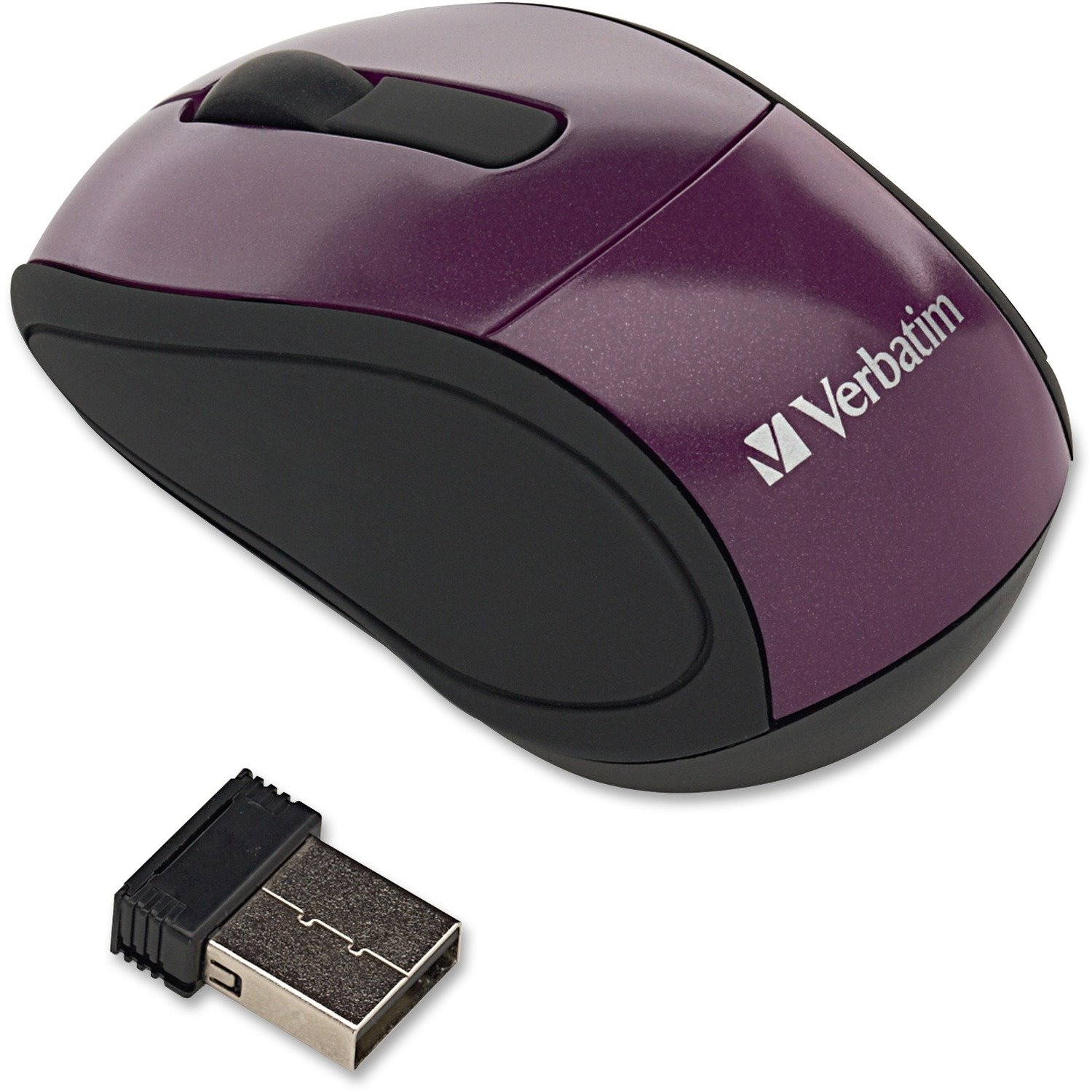 Verbatim Wireless Mini Travel Optical Mouse - Purple