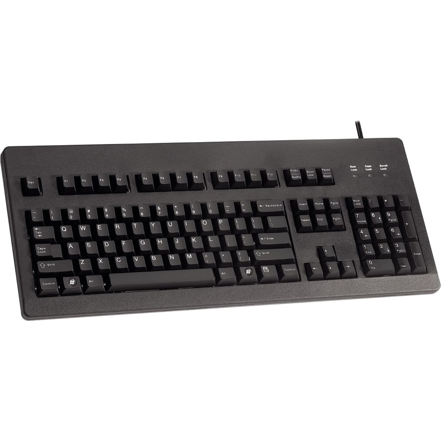 CHERRY G80-3000 Keyboard - Cable Connectivity - PS/2, USB Interface - English - Black