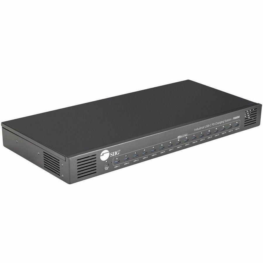 SIIG 16-Port Industrial USB-C PD Charging Station - 1000W - up to 10 USB-C 100W - up to 16 USB-C 60W