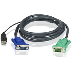 ATEN 6' USB KVM Cable - SPHD15 to VGA & USB A