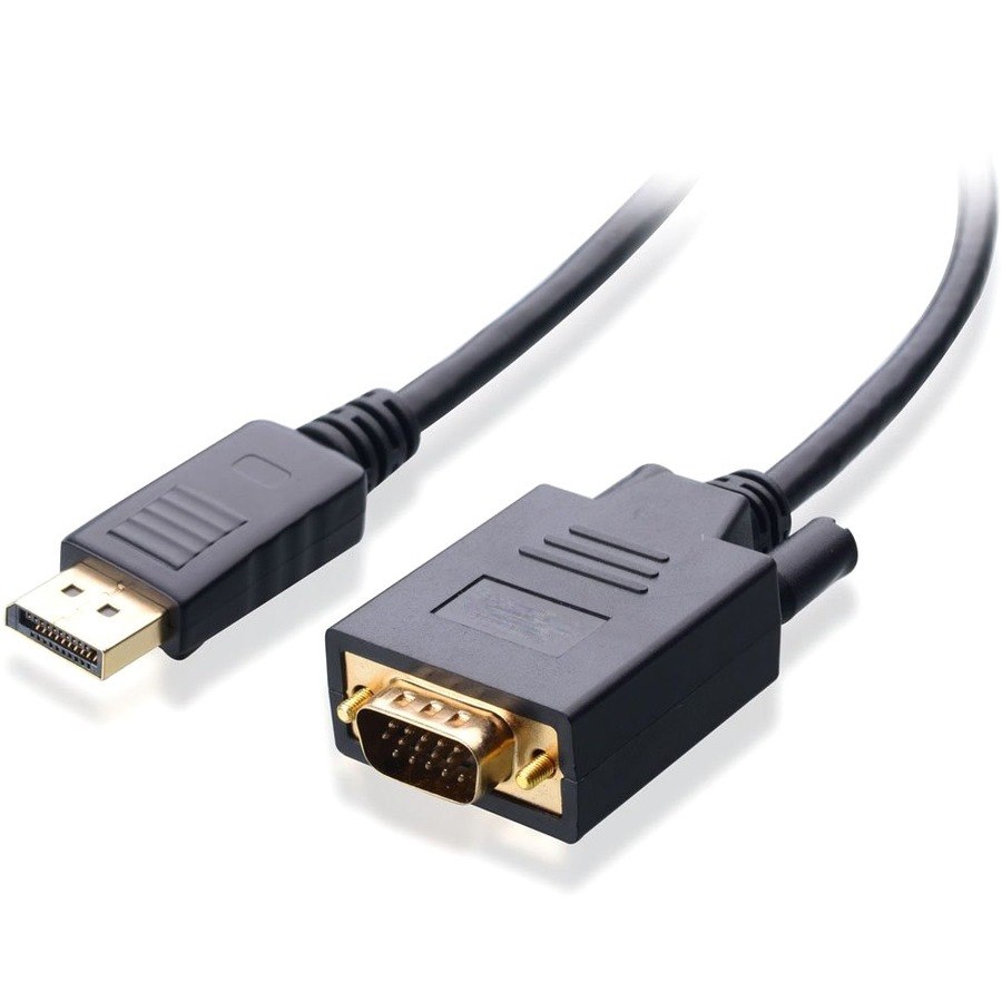 4XEM 6FT DisplayPort To VGA Adapter Cable - Black