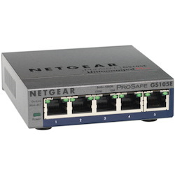 Netgear ProSafe GS105E 5 Ports Manageable Ethernet Switch - Gigabit Ethernet - 10/100/1000Base-T