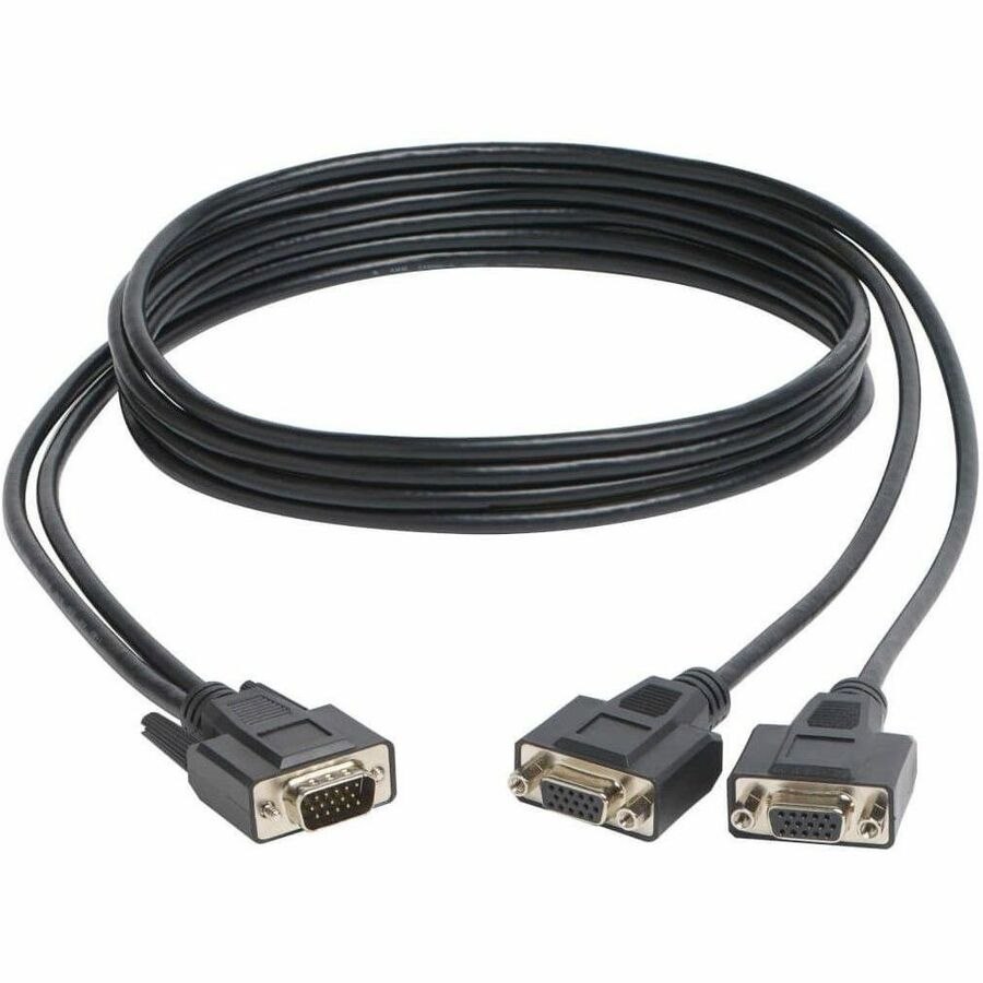 Eaton Tripp Lite Series High Resolution VGA Monitor Y Splitter Cable (HD15 M to 2x HD15 F), 6 ft. (1.83 m)