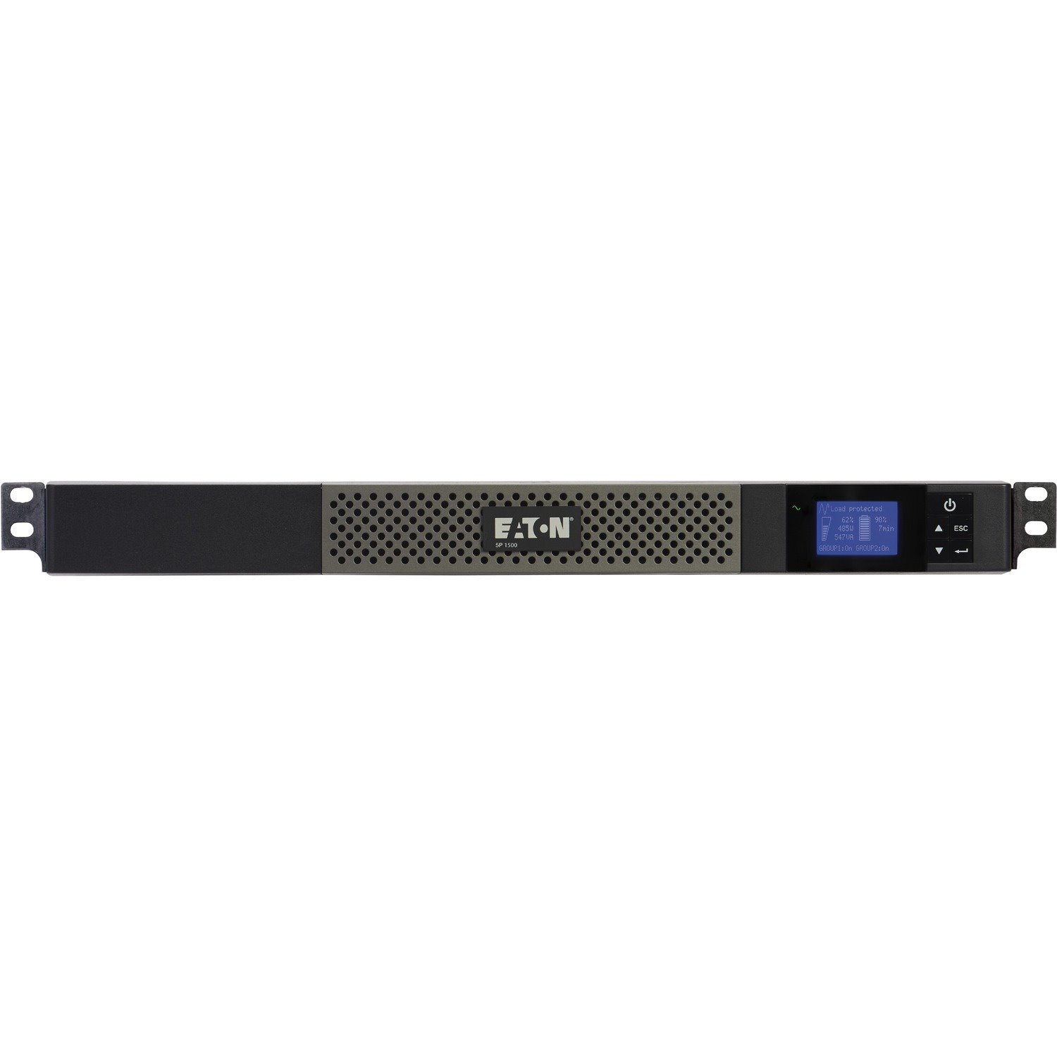 Eaton 5P 1440VA 1100W 120V Line-Interactive UPS, 5-15P, 5x 5-15R Outlets, True Sine Wave, Cybersecure Network Card Option, 1U - Battery Backup