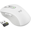 Logitech Signature M650 L Mouse - Bluetooth - USB Type A - Optical - 5 Button(s) - Off White