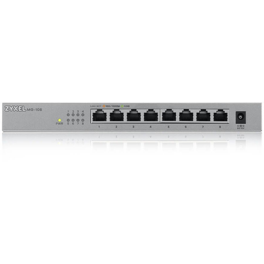 ZYXEL MG-108 8 Ports Ethernet Switch - 2.5 Gigabit Ethernet - 2500Base-T