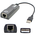 AddOn Lenovo 0A36322 Compatible USB 3.0 (A) Male to RJ-45 Female Gray & Black Adapter