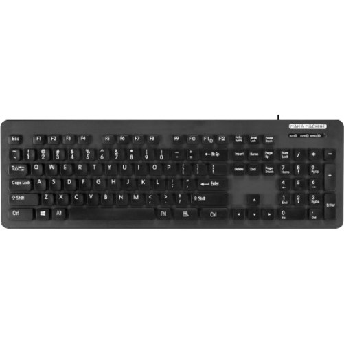 Man & Machine L Cool Keyboard - Cable Connectivity - USB Interface - English (US) - Black
