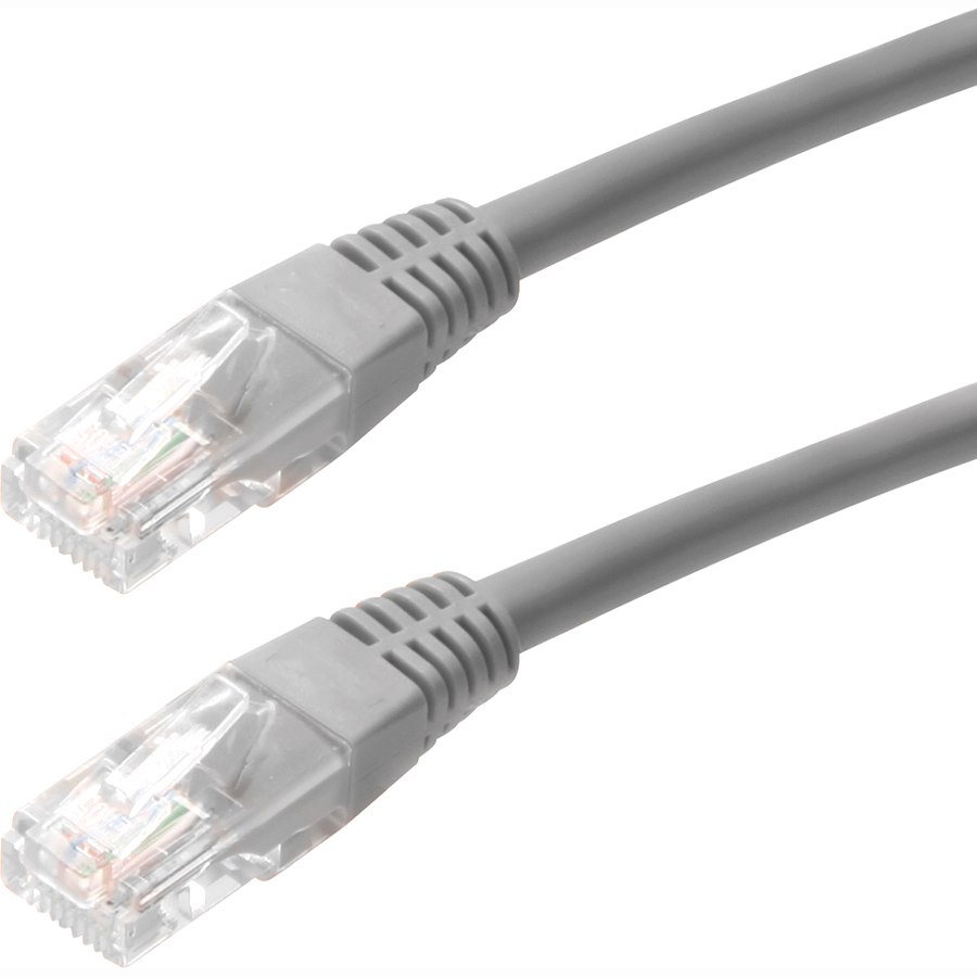 4XEM 1FT Cat5e Molded RJ45 UTP Network Patch Cable (Gray)