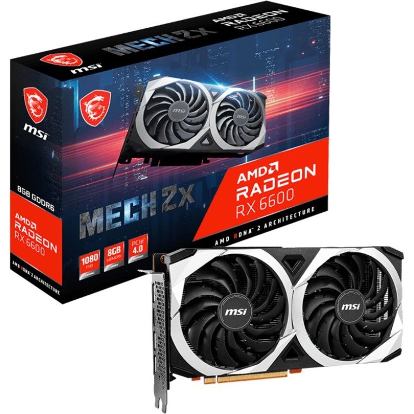 MSI AMD Radeon RX 6600 Graphic Card - 8 GB GDDR6