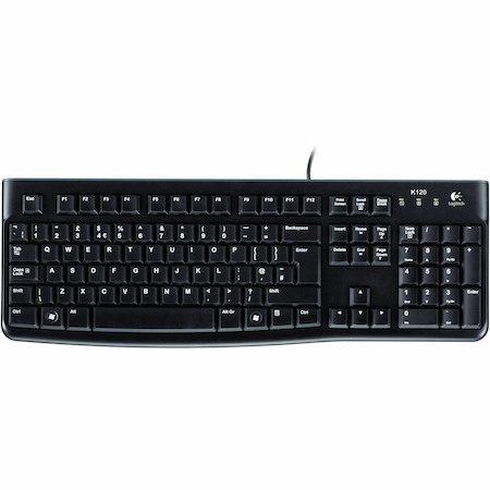 Logitech K120 Keyboard - Cable Connectivity - USB Interface - Spanish