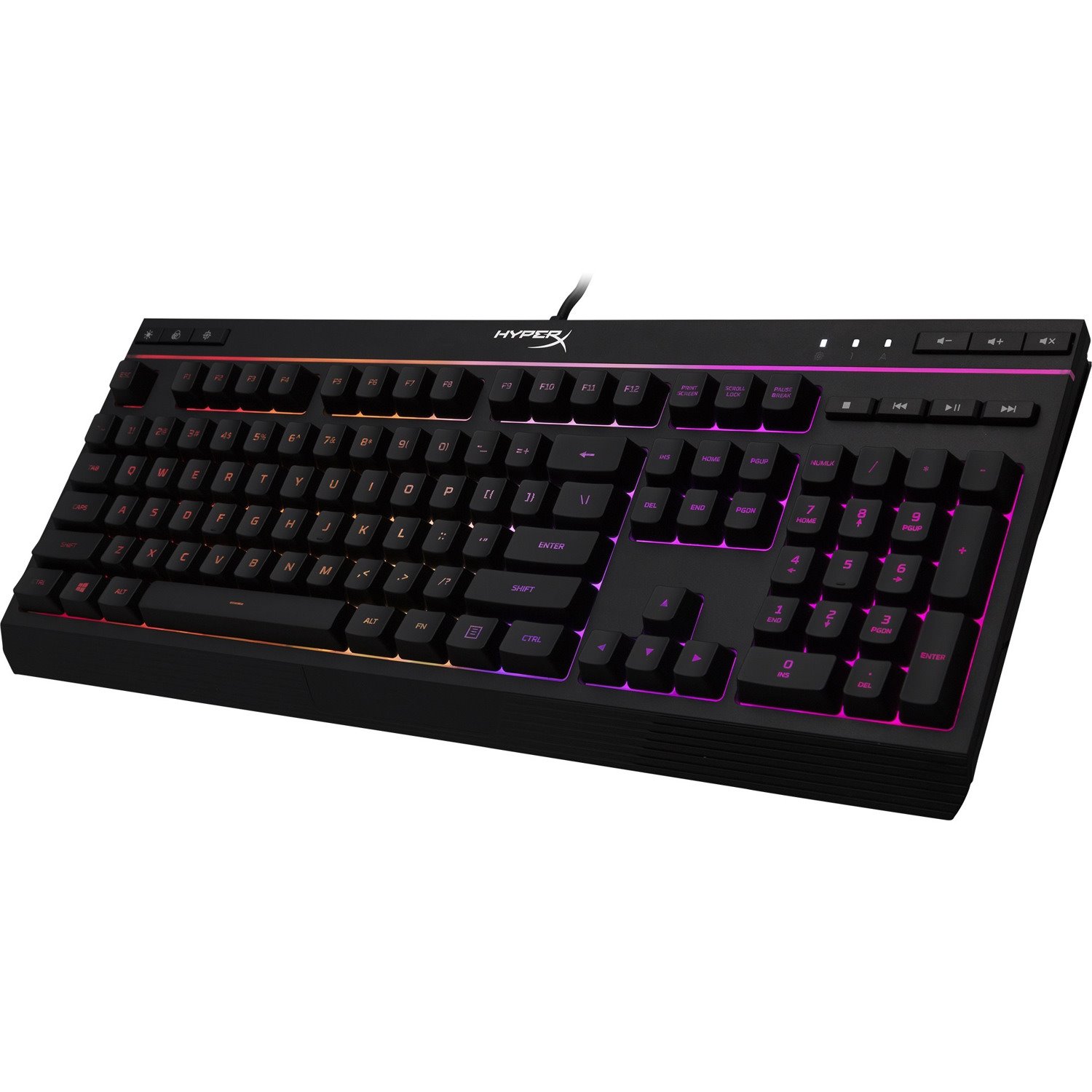 HyperX Alloy Core RGB Keyboard - Cable Connectivity - USB 2.0 Interface - English (US) - Black