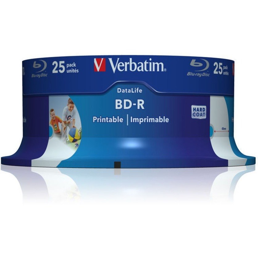Verbatim DataLife Blu-ray Recordable Media - BD-R - 6x - 25 GB - 25 Pack Spindle