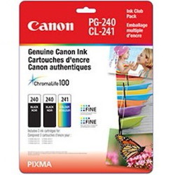 Canon Inkjet Ink Cartridge - Black, Tri-color - 3 / Pack