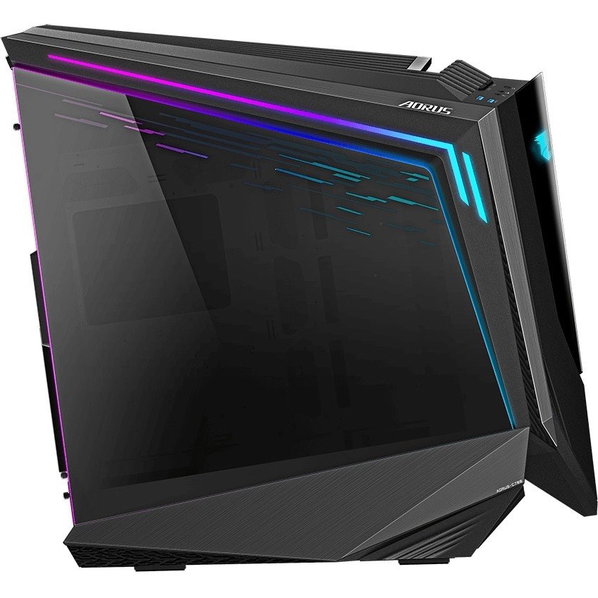 Aorus C700 Gaming Computer Case - ATX Motherboard Supported - Full-tower - Glass, Plastic, Steel, Aluminium - Black
