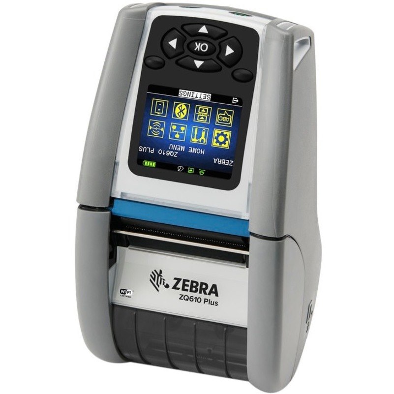 Zebra ZQ610 Plus-HC Desktop, Industrial, Mobile Direct Thermal Printer - Monochrome - Label/Receipt Print - Wireless LAN