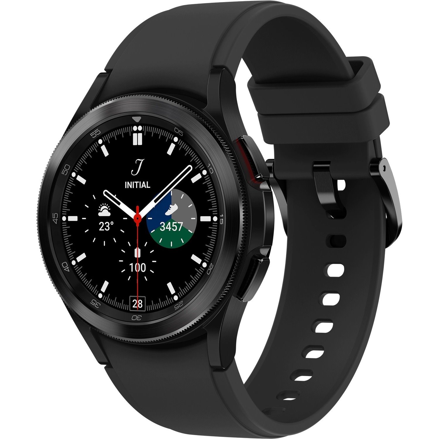 Samsung Galaxy Watch4 Classic SM-R885F Smart Watch - Black Body Color - Stainless Steel, Glass Body Material - Wireless LAN - 4G