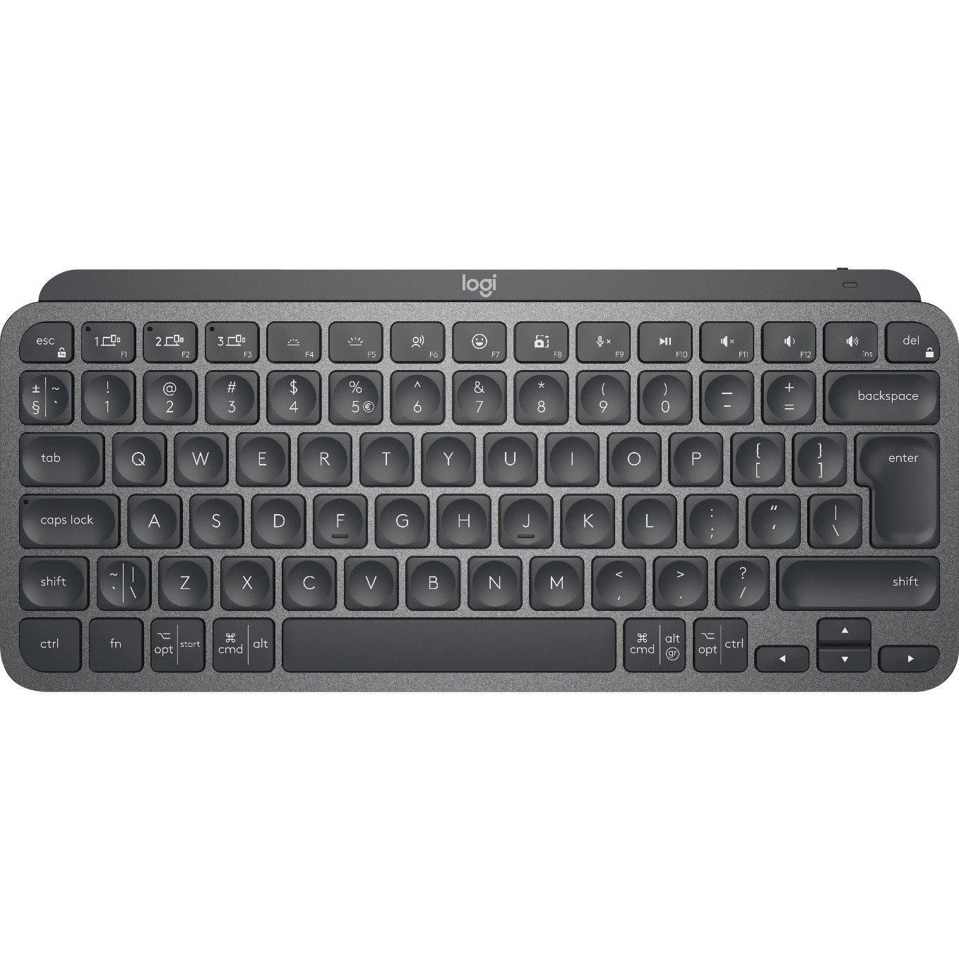 Logitech MX Keys Mini for Business Keyboard - Wireless Connectivity - English (US), Brazilian - Graphite