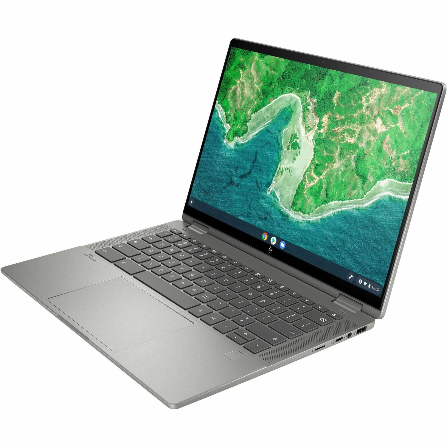 HP Chromebook x360 14c-cd0000 14c-cd0013dx 14" Touchscreen Convertible 2 in 1 Chromebook - WUXGA - Intel Core i3 12th Gen i3-1215U - 8 GB - 128 GB SSD - Mineral Silver