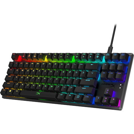 HyperX Alloy Origins Core Rugged Gaming Keyboard - Cable Connectivity - USB Type C Interface - RGB LED - English (US) - Black