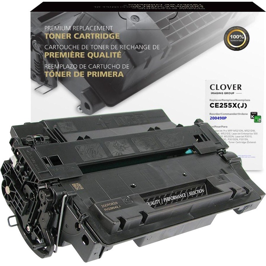 Clover Technologies Remanufactured Extended Yield Laser Toner Cartridge - Alternative for HP 55X (CE255X, CE255X(J)) - Black Pack